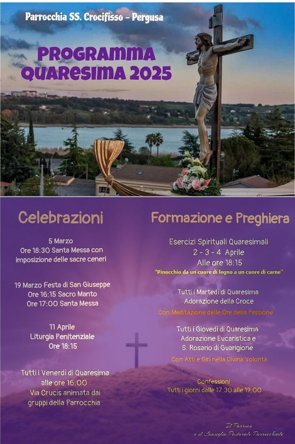 PROGRAMMA GENERALE DI QUARESIMA
