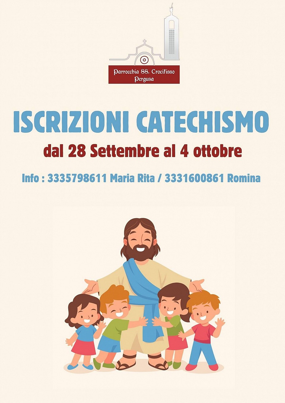 Iscrizioni al Catechismo 2025/2026